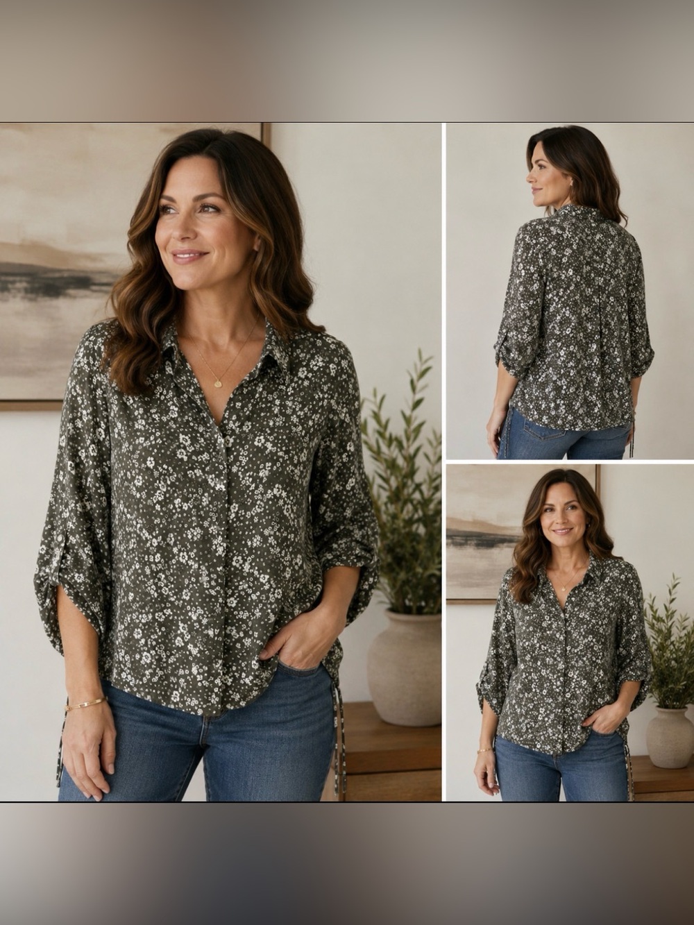 No boundaries Juniors floral lightweight top